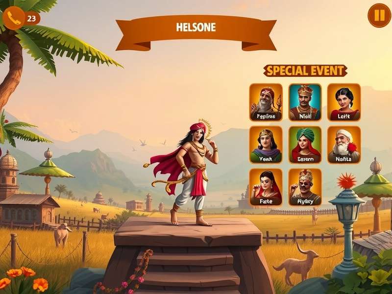 Goa Glory King gameplay screenshot showing character in Indian landscape